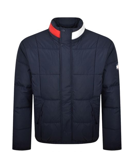 Tommy Hilfiger Blue Dna Collar Puffer Jacket for men