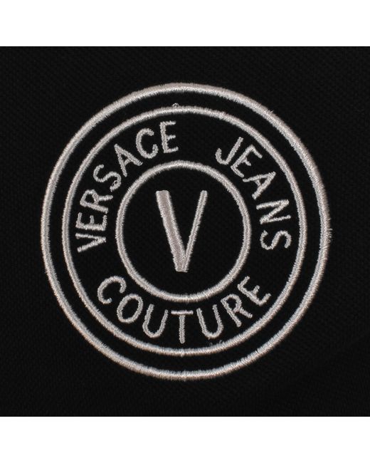 Versace Jeans Black Couture Polo T Shirt for men