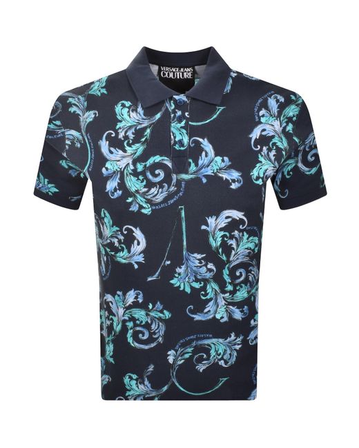 Versace Jeans Blue Couture Polo T Shirt for men