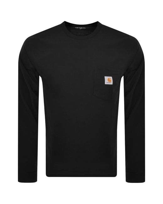 Carhartt Black Pocket Long Sleeved T Shirt for men