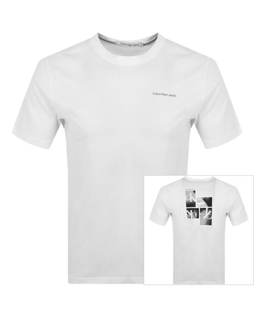 Calvin Klein White Jeans Multibox T Shirt for men