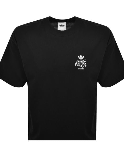Adidas Originals Black Berlin Gfx T Shirt for men