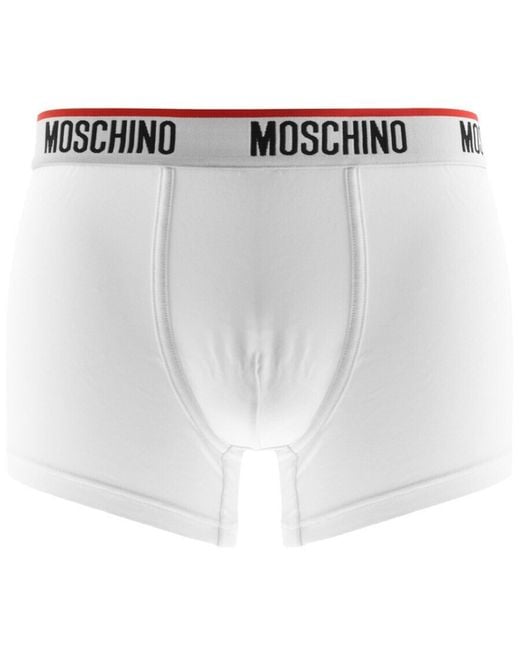 Moschino Gray Underwear 3 Pack Trunks for men