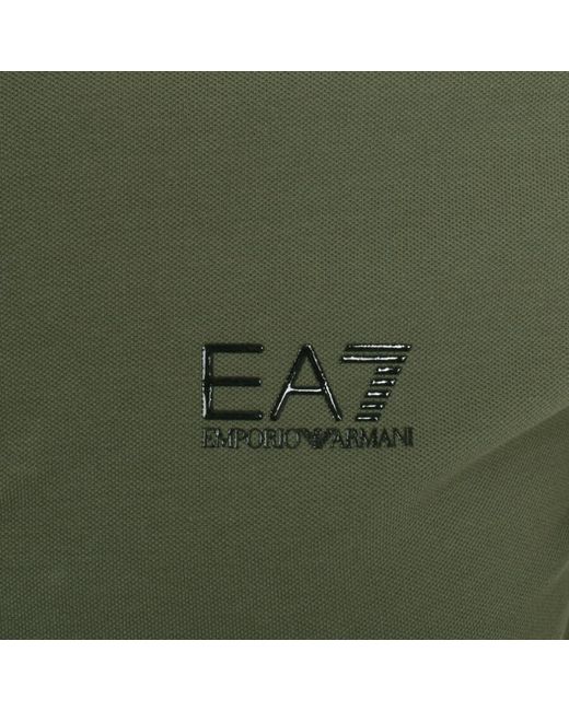 EA7 Green Emporio Armani Tipped Polo T Shirt for men