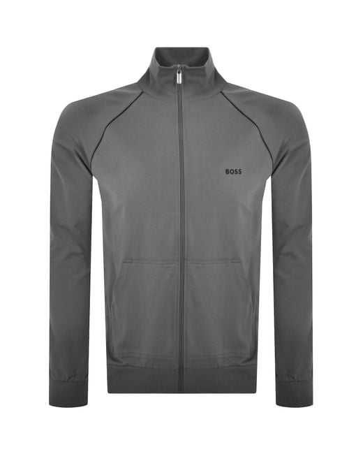 BOSS BUSINESS Gray Boss Mix And Match Full Zip Sweatshirt for men