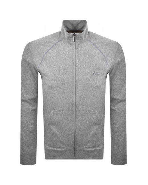 BOSS BUSINESS Gray Boss Mix And Match Full Zip Sweatshirt for men
