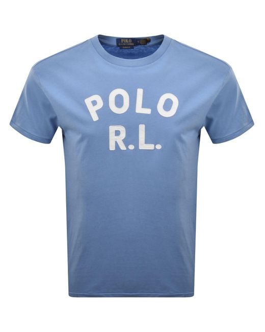 Ralph Lauren Blue Logo T Shirt Bristol for men