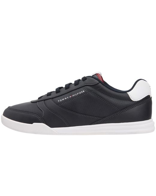 Tommy Hilfiger Blue Leather Trainers for men