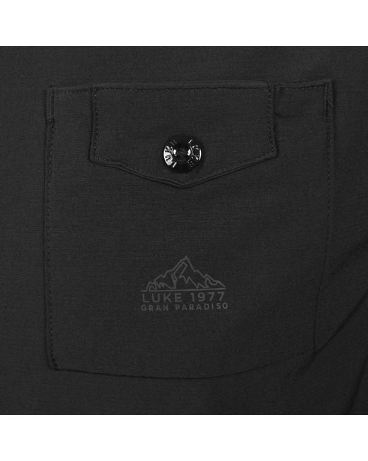 Luke 1977 Black Collingord Overshirt for men