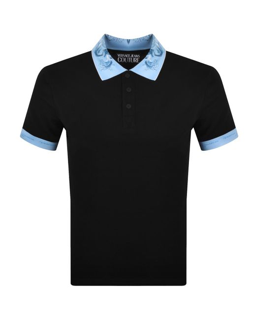 Versace Jeans Black Couture Polo T Shirt for men