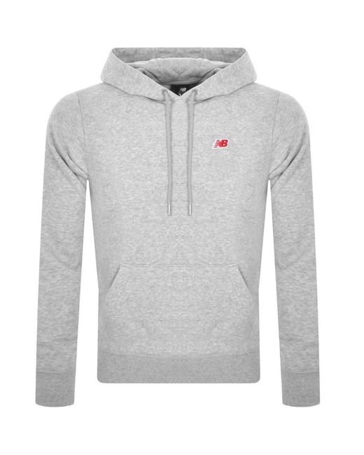 New Balance Cotton Logo Pack Hoodie in Grey (Grey) for Men Lyst