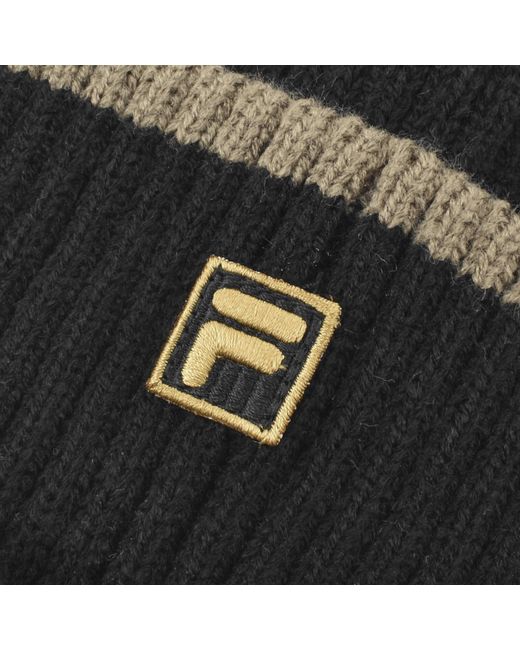 Fila Black Fila Ellison Beanie Hat for men