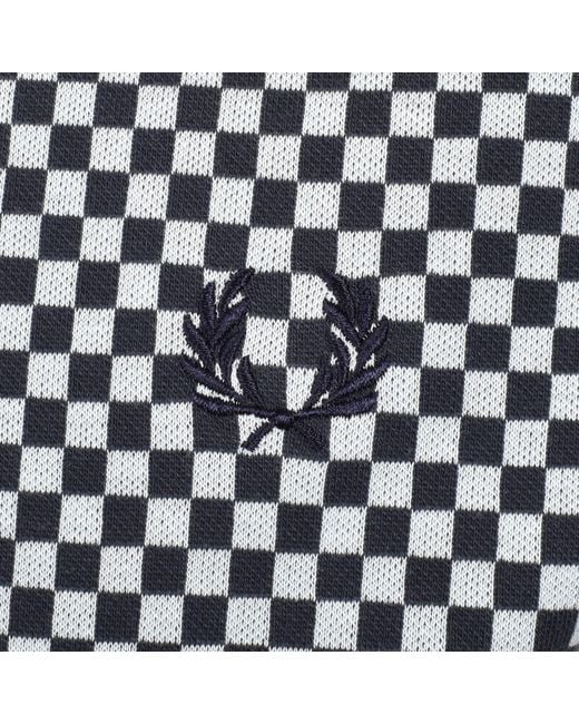 Fred Perry Black Checkerboard T Shirt for men