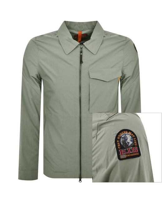 Parajumpers Green Rayner Overshirt for men