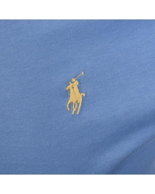 Ralph Lauren Blue Crew Neck Slim Fit T Shirt for men
