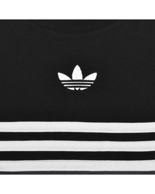 Adidas Originals Black Chest Stripe T Shirt for men