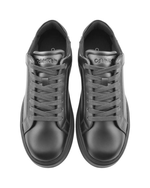 Calvin Klein Black Low Top Lace Up Trainers for men