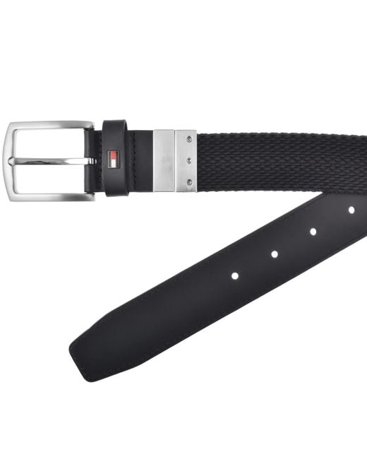 Tommy Hilfiger Black Denton Reversible Belt for men