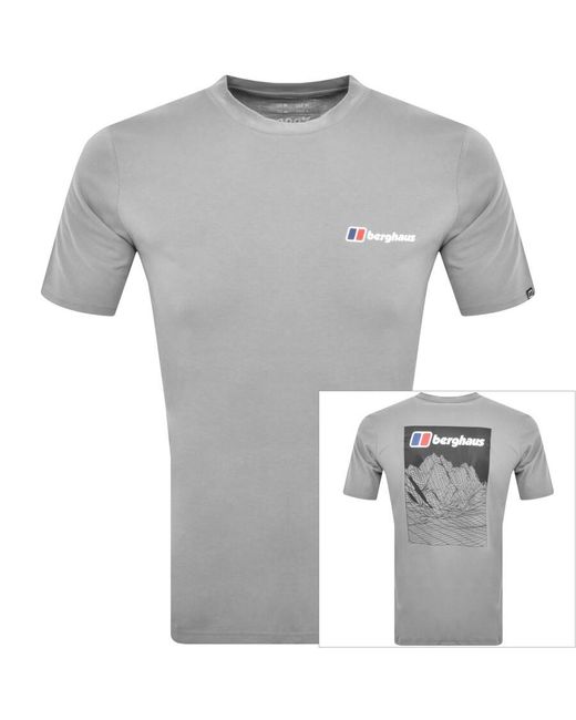 Berghaus Gray Lineation T Shirt for men