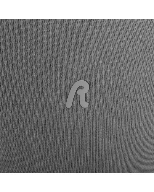 Replay Gray Fleece Hoodie Lead for men