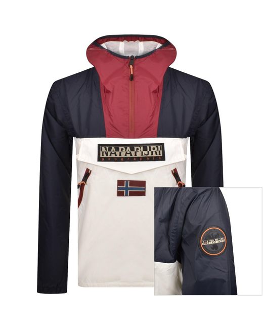 Napapijri Blue Rainforest Windbreaker Jacket for men