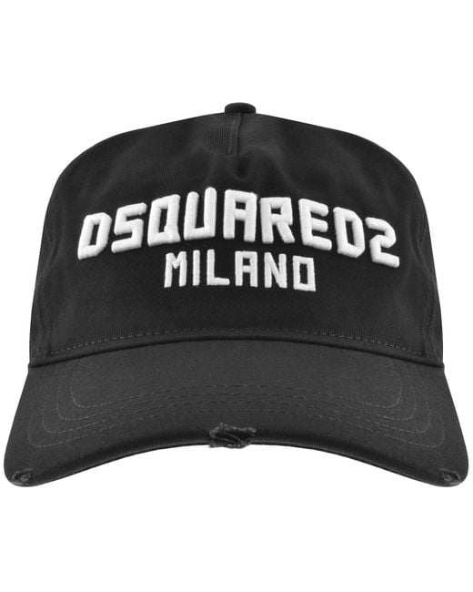 DSquared² Black Logo Baseball Cap for men