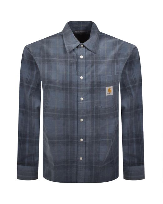 Carhartt Blue Wilber Shirt Velvet for men