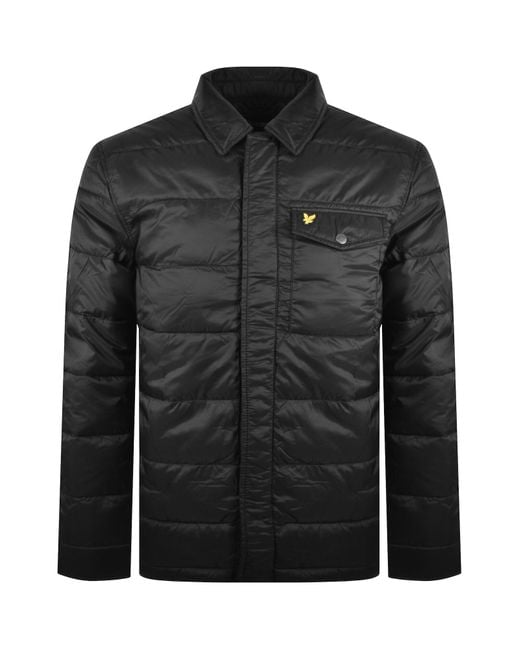 Lyle & Scott Black Wadded Puffer Jacket for men