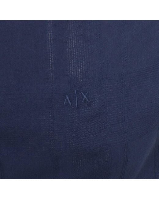 Armani Exchange Blue Short Sleeved Shirt for men