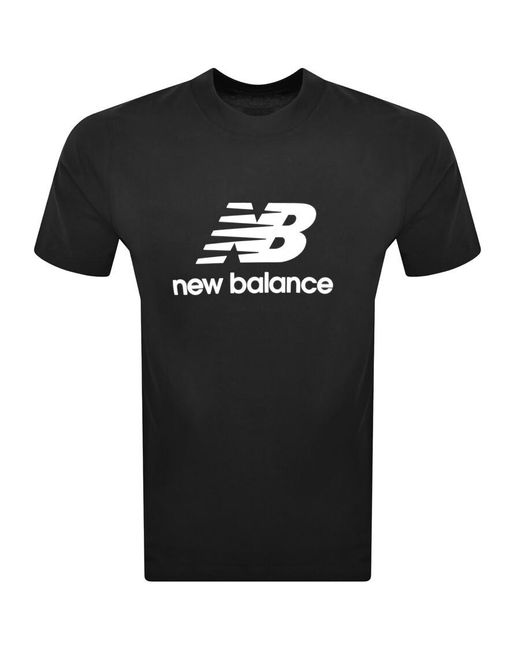 New Balance Black Sport Essentials Logo T Shirt for men