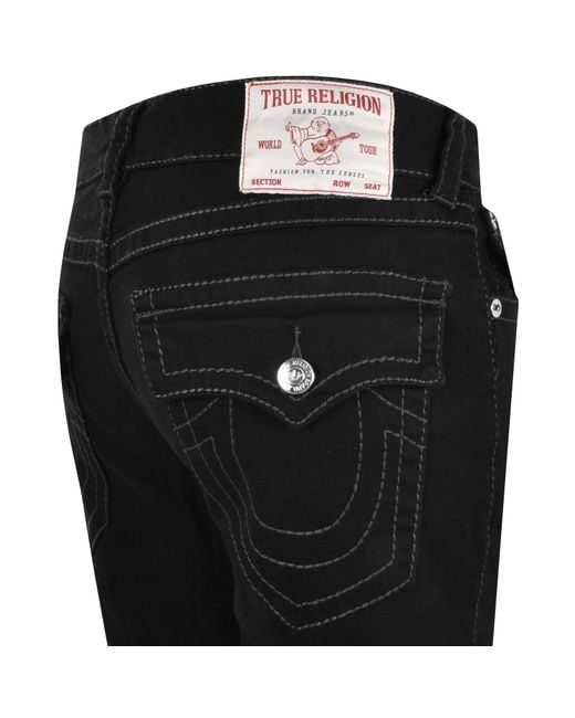 TRUE RELIGION Ricky Relaxed Straight Jeans in Black for Men | Lyst UK