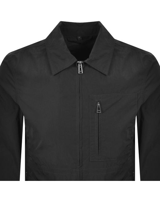 Belstaff Black Grid Overshirt for men