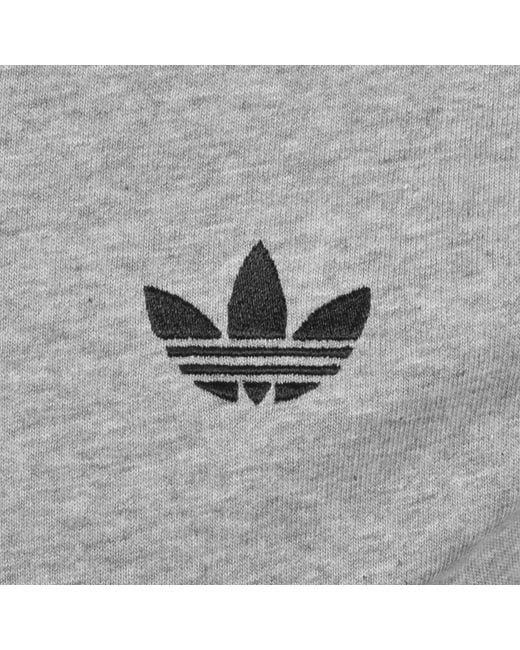 Adidas Originals Gray Adidas Three Stripes T Shirt for men