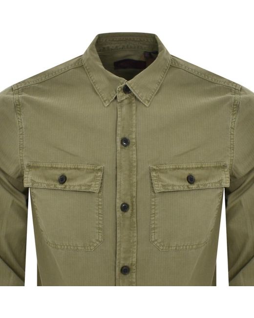Superdry Green Vintage Military Overshirt for men