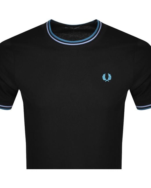 Fred Perry Black Twin Tipped T Shirt for men