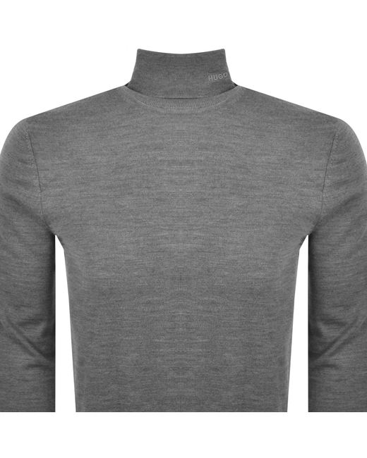 HUGO Gray San Thomas Knit Jumper for men