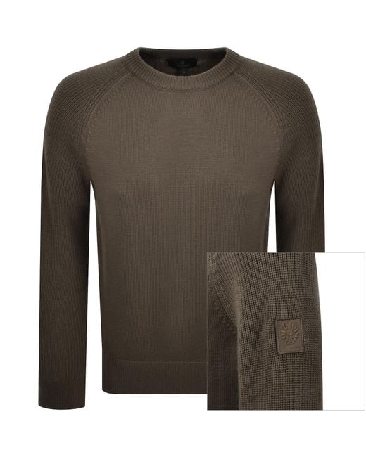 Belstaff Gray Aspect Knit Jumper for men