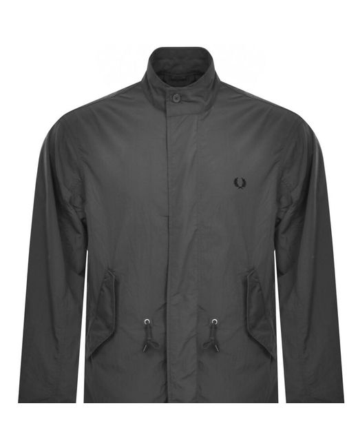 Fred Perry Straight Hem Parka Jacket in Gray for Men | Lyst