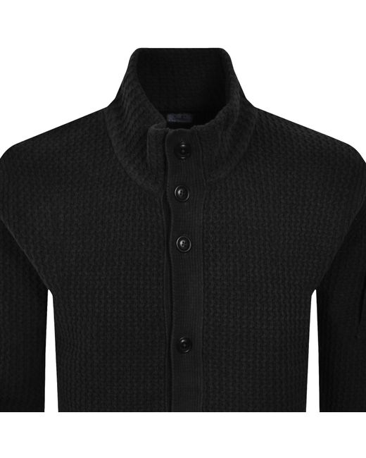 C P Company Black Cp Company Knit Cardigan for men