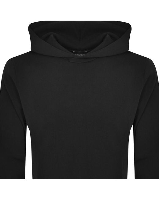 Armani Black Emporio Knitted Hoodie for men