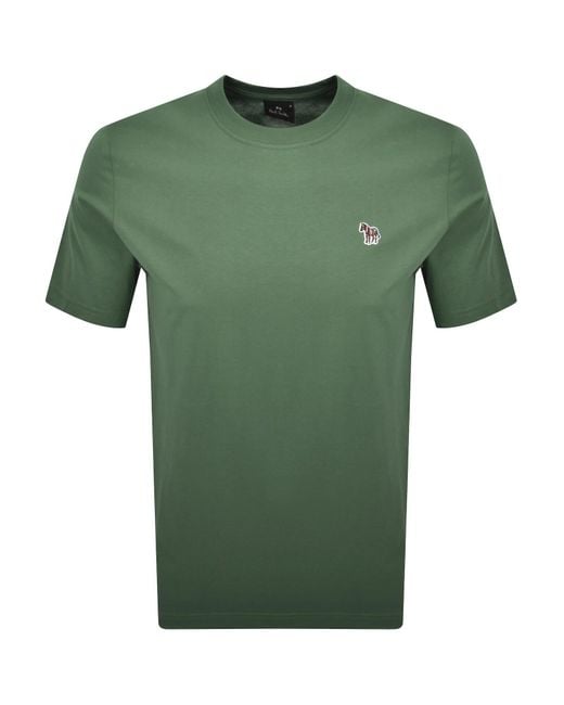 Paul Smith Green Short Sleeve Zebra T Shirt for men