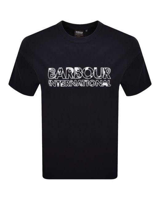 Barbour Black Unite Printed T Shirt for men