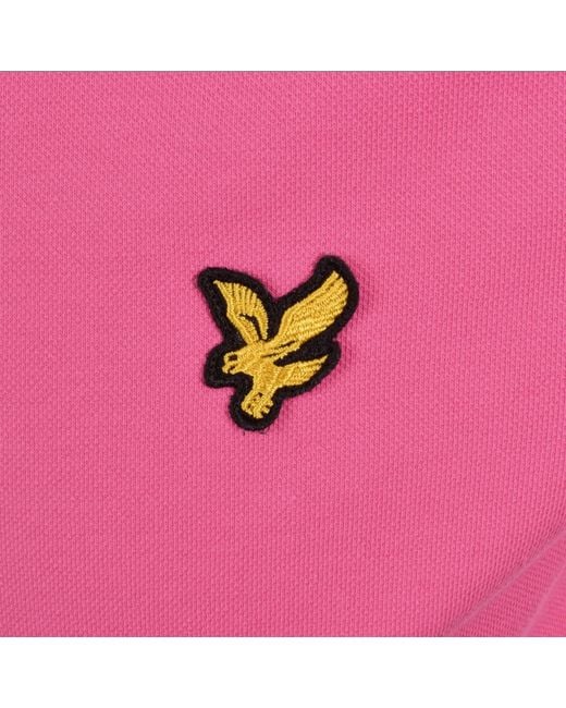 Lyle & Scott Pink Plain Polo T Shirt Hot for men