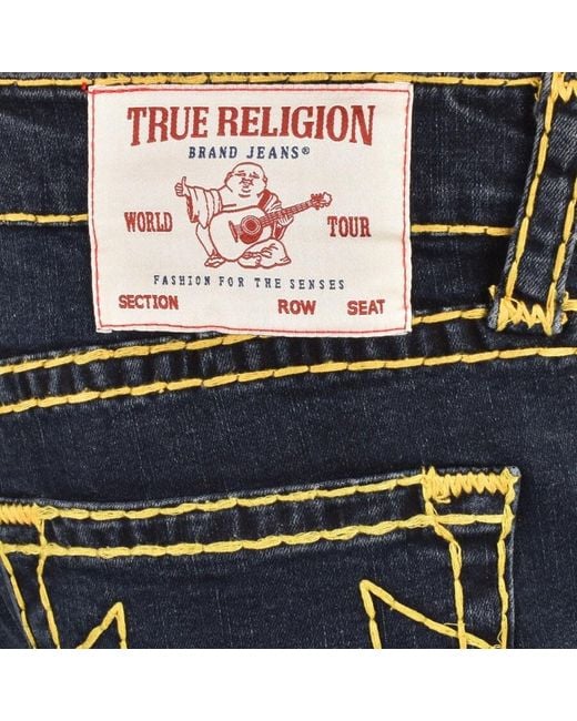 True Religion Blue Rocco Super T Flap Jeans for men