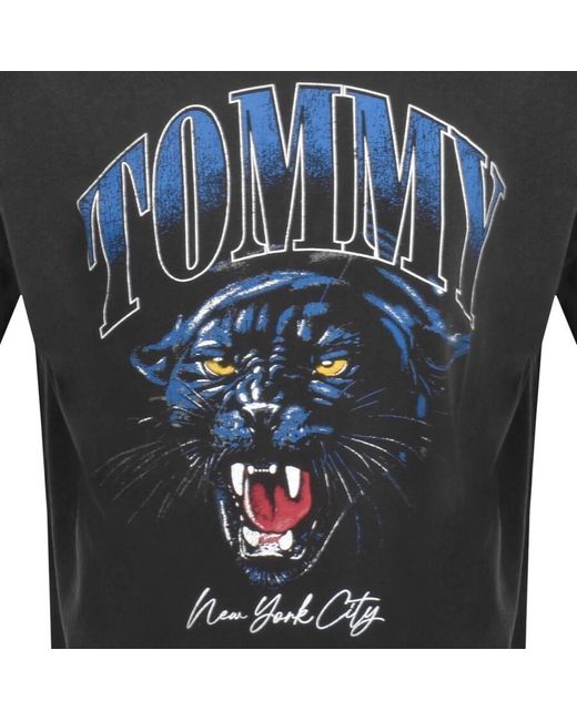 Tommy Hilfiger College Tiger T Shirt in Black for Men | Lyst
