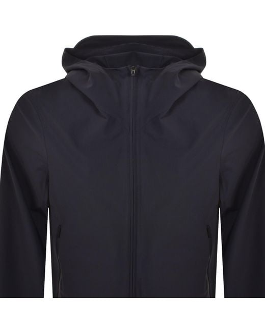 Armani Blue Emporio Nylon Hooded Jacket for men