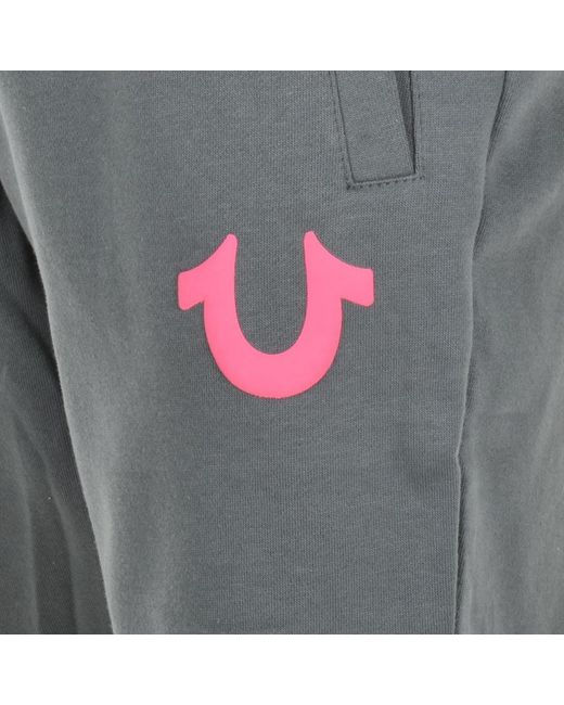 True Religion Fleece Logo Shorts in 