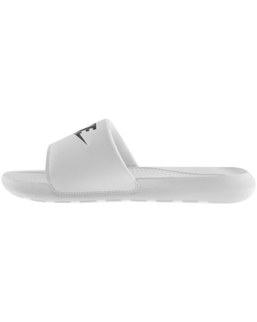Nike White Victori One Sliders for men