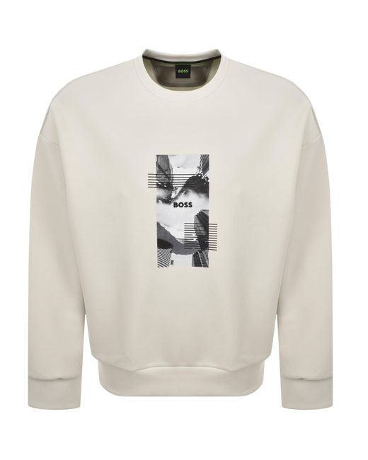 Boss White Boss Stenson Zone Sweatshirt for men