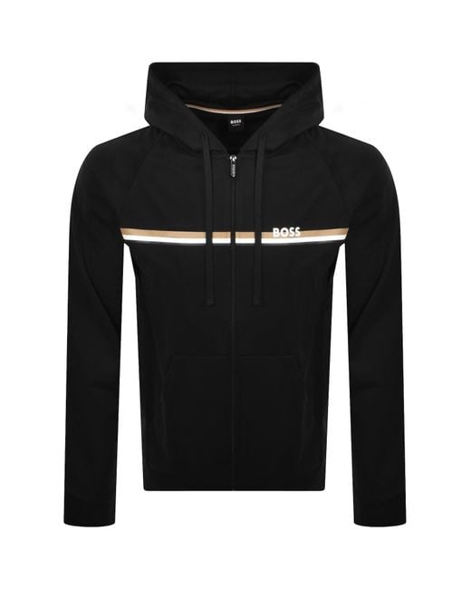 BOSS BUSINESS Black Boss Authentic Full Zip Hoodie for men